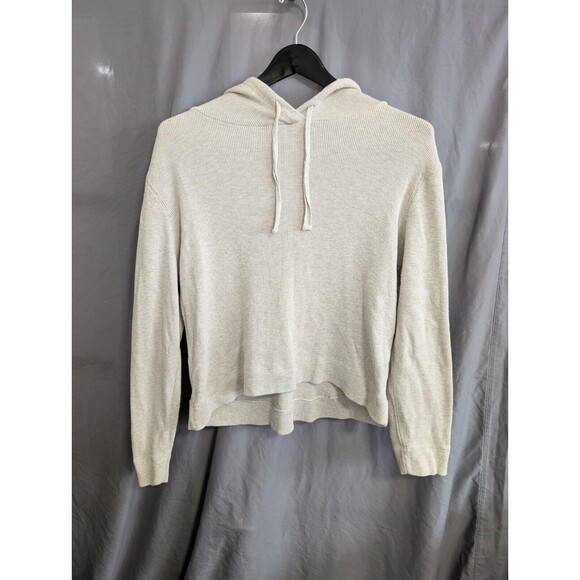 Lucky Brand Knitted Hoodie Womens Medium M Beige Cream - Picture 1 of 16